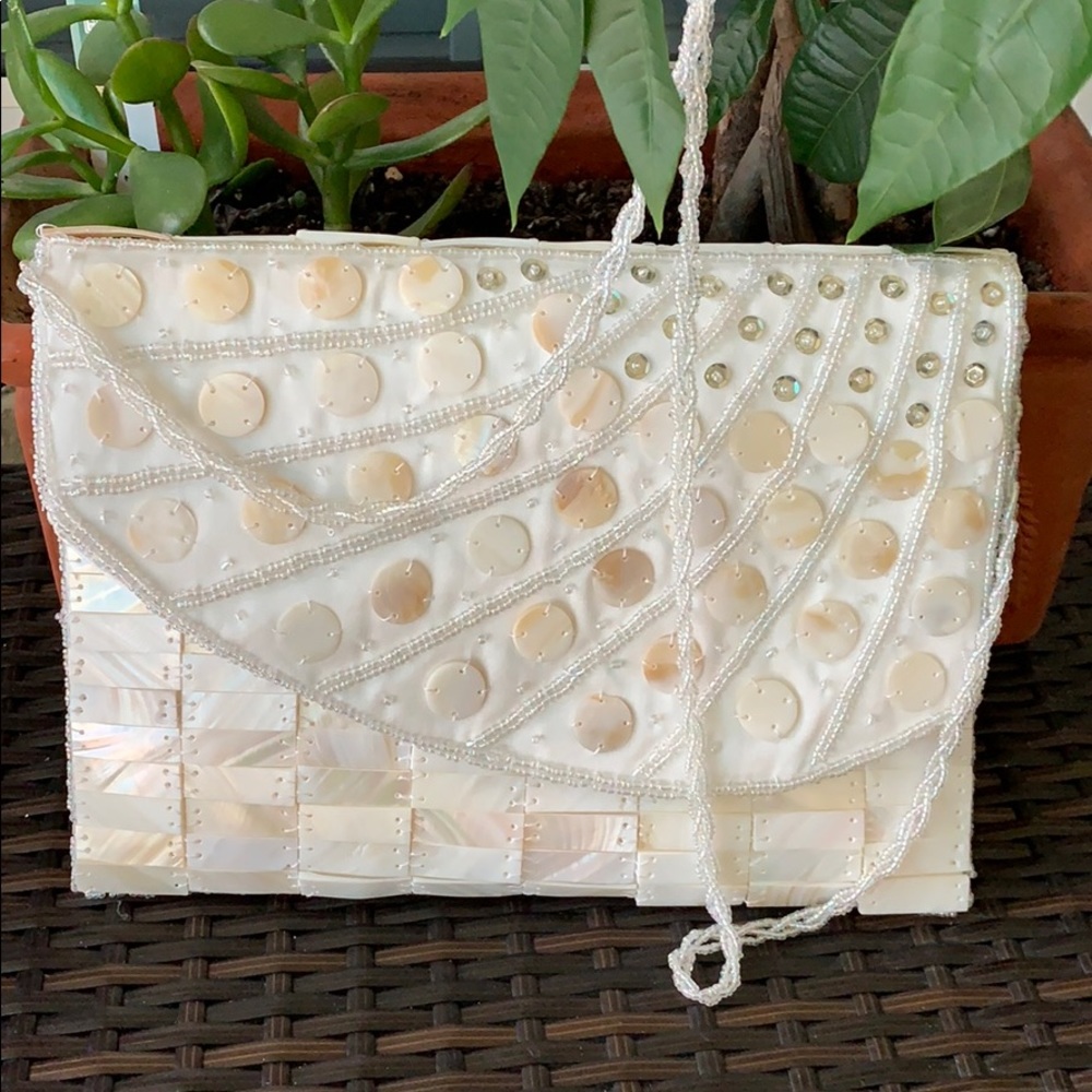 Beautiful Shell,Bead &Sequin Wedding Design Purse